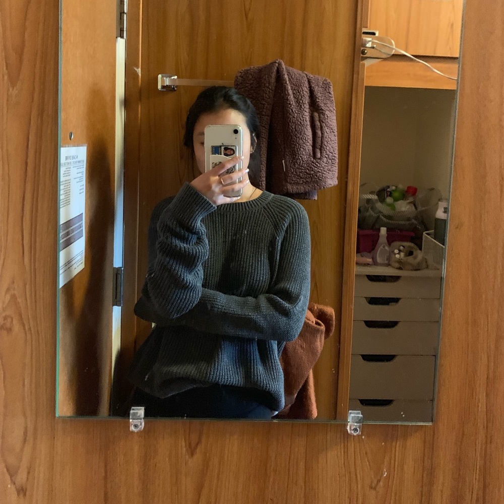 Gray Knit Sweater from Abercrombie